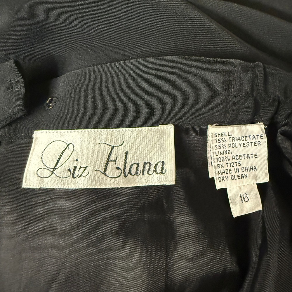 Liz Elana | Maxi Skirt | Size 16 | Black | Lined Back Vent Professional Evening - Picture 2 of 10